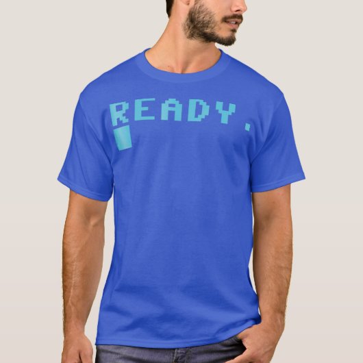 C64 Retro-Gaming-Computer ist einsatzbereit T-Shirt (Vorderseite)