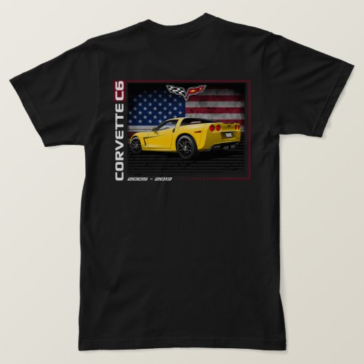 C6 Corvette - 2-seitige Männer-T - Shirt (Design Rückseite)