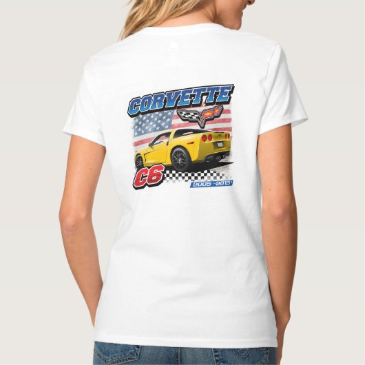 C6 Corvette - 2-seitiger T - Shirt für Frauen (Rückseite)
