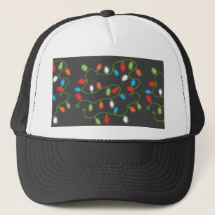 C7 Christmas Lights Trucker Hat (Multi & Gray) Truckerkappe