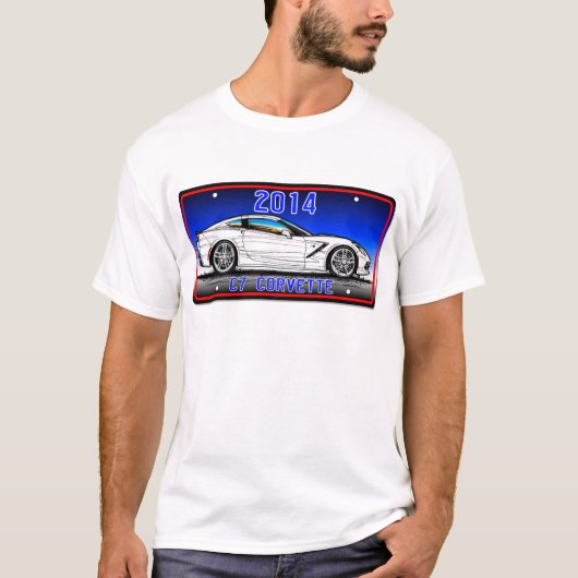 C7 Korvette Coupé 2014 durch K. Scott Teeters T-Shirt (Vorderseite)