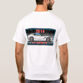 C7 Korvette Coupé 2014 mit grauem Hintergrund T-Shirt (Rückseite)
