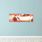 C7R Corvette Z06 2016 Sketch in Warm Red Leinwanddruck (Insitu (Holzboden))