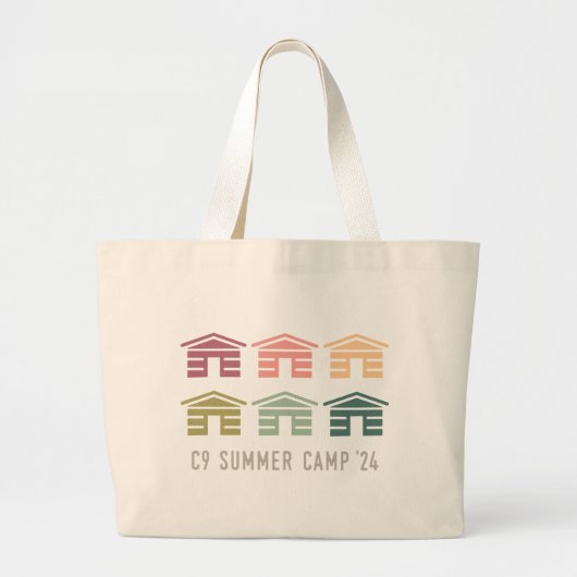 C9 Sommercamp 2024 Große Tote Tasche - Kabinen (Vorne)