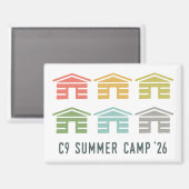 C9 Sommercamp 2026 Hüttenmagnet Magnet (Vorderseite/Rückseite)