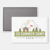 C9 Sommercamp 2026 Logo Magnet (Vorderseite/Rückseite)