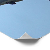 C-130 Hercules Flugzeug mit F-35 Silhouette Poster (Ecke)