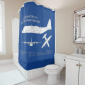 C-130 Hercules - Flugzeugkonzepte ABD Duschvorhang (Beispiel)