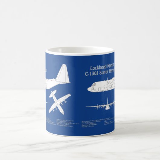 C-130 Hercules - Flugzeugkonzepte ABD Kaffeetasse (Mittel)