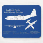 C-130 Hercules - Flugzeugkonzepte ABD Mousepad (Vorne)