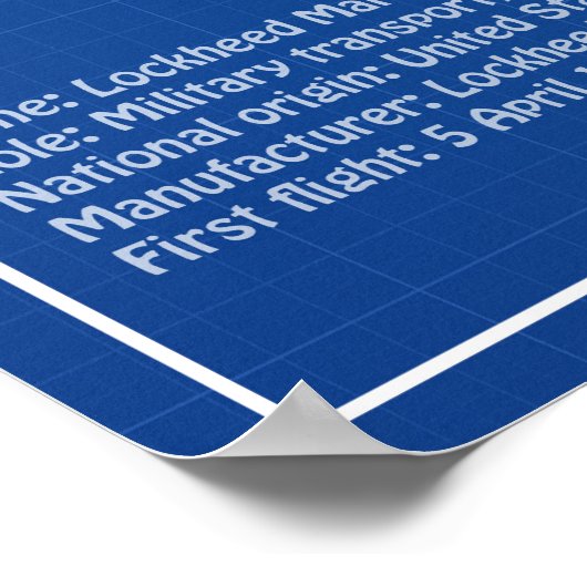 C-130 Hercules - Flugzeugkonzepte ABD Poster (Ecke)