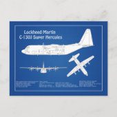 C-130 Hercules - Flugzeugkonzepte ABD Postkarte (Vorderseite)