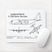 C-130 Hercules - Flugzeugkonzepte AD Mousepad (Mit Mouse)