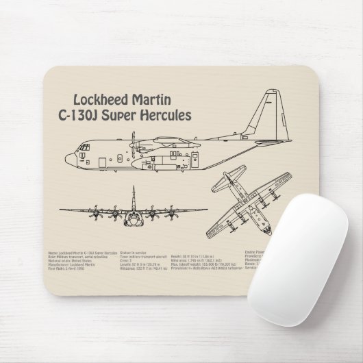 C-130 Hercules - Flugzeugkonzepte AD Mousepad (Mit Mouse)