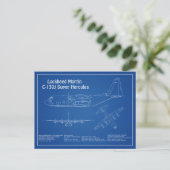 C-130 Hercules - Flugzeugkonzepte AD Postkarte (Stehend Vorderseite)
