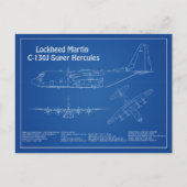 C-130 Hercules - Flugzeugkonzepte AD Postkarte (Vorderseite)