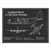 C-130 Hercules - Flugzeugkonzepte PD Fotodruck (Vorne)