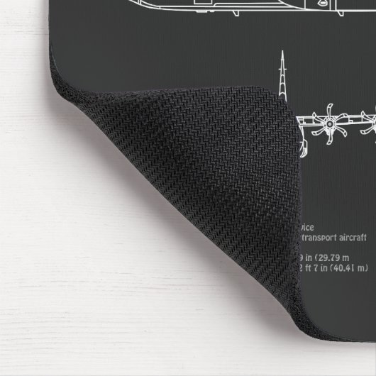 C-130 Hercules - Flugzeugkonzepte PD Mousepad (Ecke)