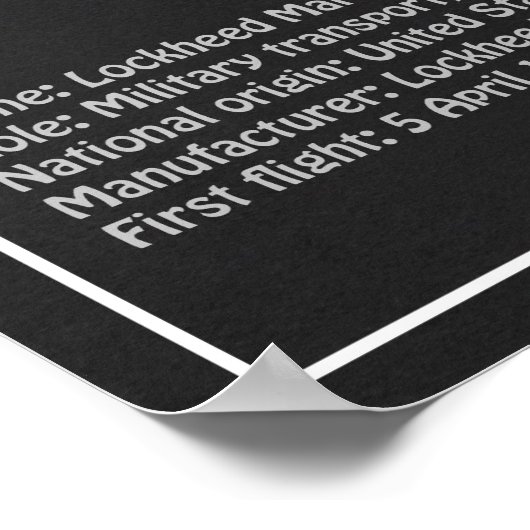 C-130 Hercules - Flugzeugkonzepte PD Poster (Ecke)