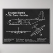 C-130 Hercules - Flugzeugkonzepte PD Poster (Vorne)