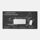 C-130 Hercules - Flugzeugkonzepte PD Schreibtischunterlage (Tastatur & Maus)