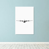 C-130 Hercules Military Aircraft Leinwanddruck (Insitu (Holzboden))