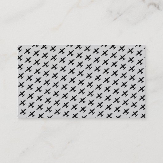 C-130 Hercules Pilot Grau Visitenkarte (Rückseite)