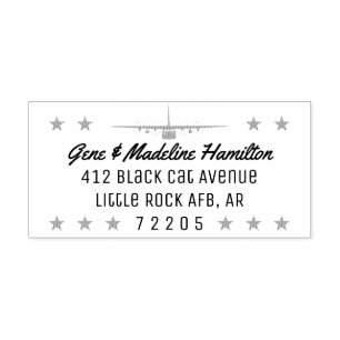 C-130 Hercules Rücksendeadresse Briefmarke mit Ste Gummistempel
