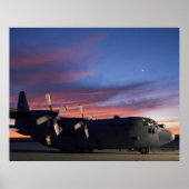 C-130 Hercules Sunset Poster (Vorne)