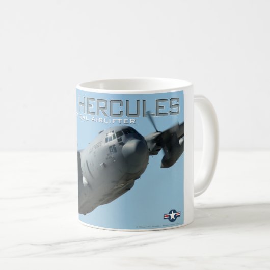 C-130 Hercules-Tasse Kaffeetasse (VorderseiteRechts)