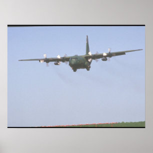 C-130 Herkules approach_Military Flugzeuge Poster