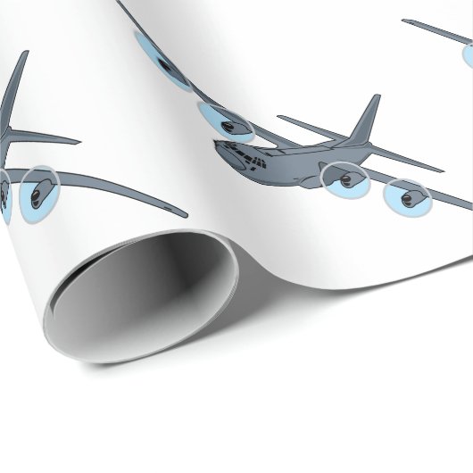 C-130 Herkules Geschenkpapier (Rolleneckpunkt)