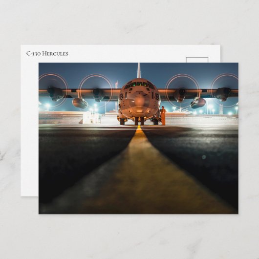 C-130 Herkules Postkarte (Vorne/Hinten)