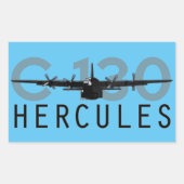 C-130 Herkules Rechteckiger Aufkleber (Vorderseite)