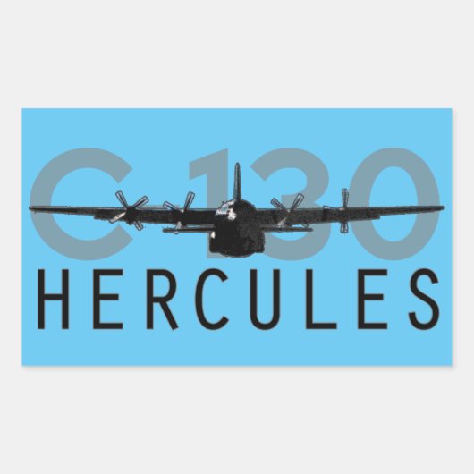 C-130 Herkules Rechteckiger Aufkleber (Vorderseite)