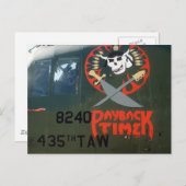 C-130 Ō HERCULES TRANSPORT AIRCRAFT NOSE ART POSTKARTE (Vorne/Hinten)