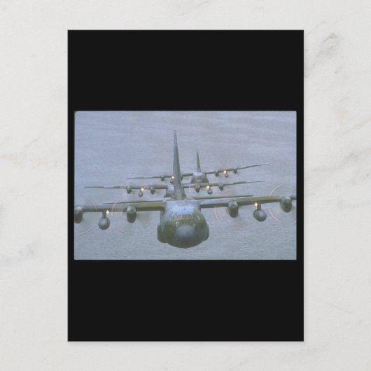 C-130 Transporte von Herkules_Militärflugzeug Postkarte (Vorderseite)