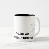 C-130J-30 Herkules Zweifarbige Tasse (VorderseiteRechts)