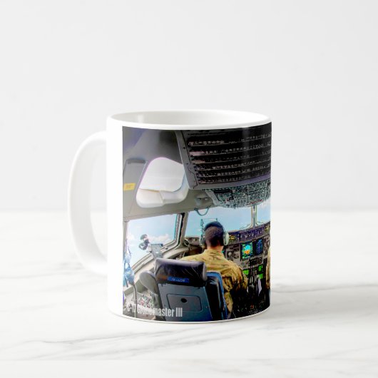 C-17 GLOBEMASTER III COCKPIT KAFFEETASSE (Vorderseite Links)
