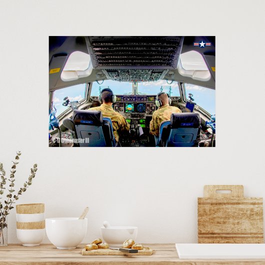 C-17 GLOBEMASTER III COCKPIT POSTER (Küche)