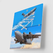 C-17 GLOBEMASTER III QUADRATISCHE WANDUHR (Winkel)