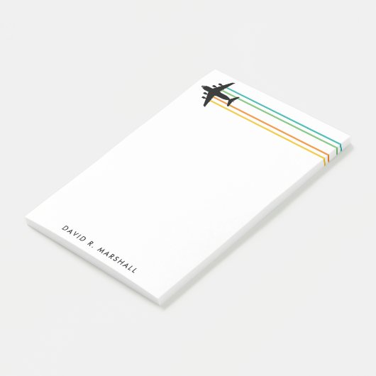 C-17 Globemaster Jet Striped Individuelle Name Not Post-it Klebezettel (angewinkelt)