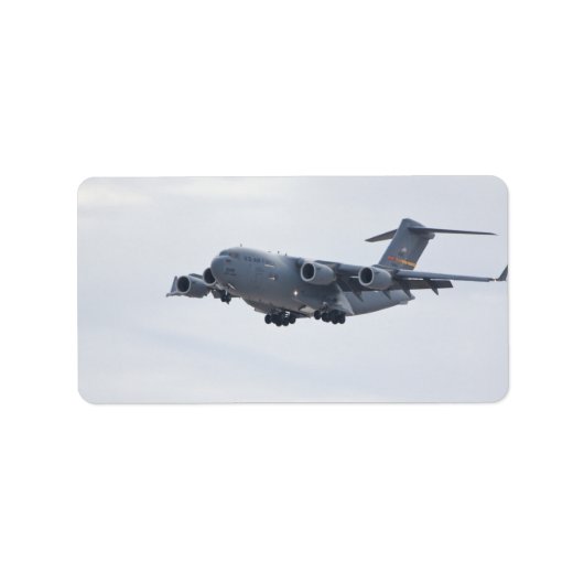 C-17 Globemaster Labels Adressaufkleber (Vorne)