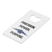 C-17 GLOBEMASTER PRECISION POWER PURPOSE GELDBEUTEL FLASCHENÖFFNER (Vorderseite Schrägansicht)