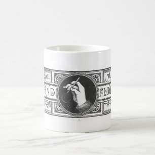 c.1880er PEN BLÜHTE VINTAG! ALT! KURZ! Kaffeetasse