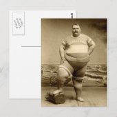 C. 1890 Der große Kerl Postkarte (Vorne/Hinten)