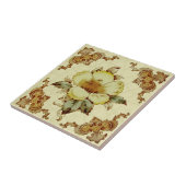 c.1890 Viktorianische Floral Reproduction Transfer Fliese (Seite)