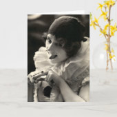 C. 1910 Hübscher Frauenteppich Karte (Gelbe Blume)