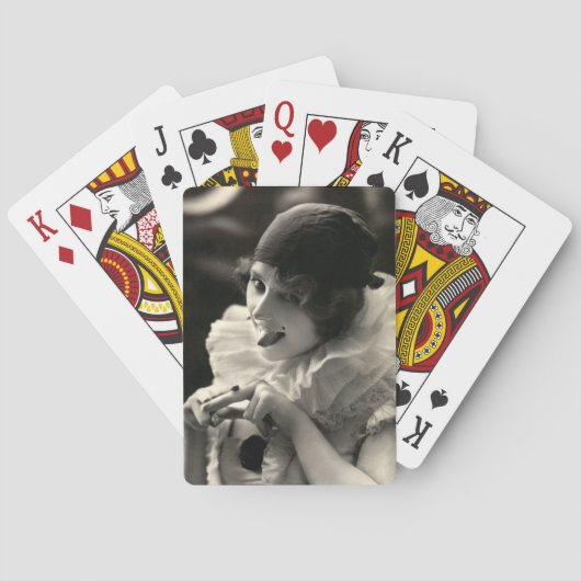 C. 1910 Hübscher Frauenteppich Spielkarten (Rückseite)