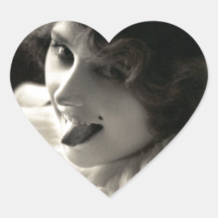 C. 1910 Pretty Woman's Spott Herz-Aufkleber